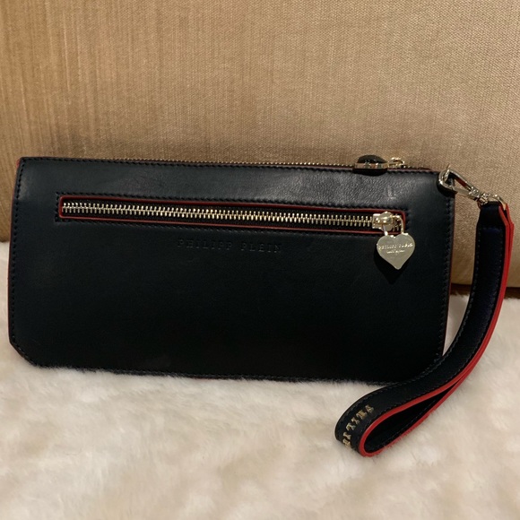 Philipp Plein rhinestone embellished hearts Clutch - Picture 3 of 8